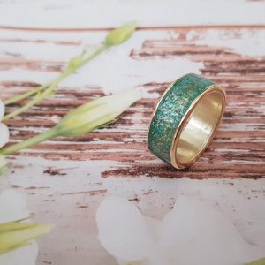 טבעת נצנצים ירוקה